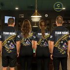 Personalized Billiard Shirts Custom Yellow Billiard Pool Ball Jersey, Billiard Team Shirt