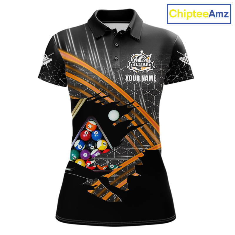 Personalized Billiard Shirts Custom Orange Billiard Pool Ball Jersey, Billiard Team Shirt