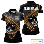 Personalized Billiard Shirts Custom Orange Billiard Pool Ball Jersey, Billiard Team Shirt