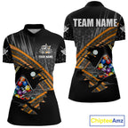 Personalized Billiard Shirts Custom Orange Billiard Pool Ball Jersey, Billiard Team Shirt
