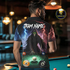 Funny Grim Reaper Lightning Billiard Shirt Custom Pool Balls Team Jersey Polo & 1/4 Zip