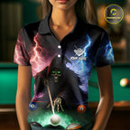 Funny Grim Reaper Lightning Billiard Shirt Custom Pool Balls Team Jersey Polo & 1/4 Zip