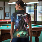 Funny Grim Reaper Lightning Billiard Shirt Custom Pool Balls Team Jersey Polo & 1/4 Zip