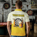 Personalized Yellow Funny Darts And Beer Dart Shirts, Drinking Darts Team Jerseys, Dart Gifts