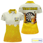 Personalized Yellow Funny Darts And Beer Dart Shirts, Drinking Darts Team Jerseys, Dart Gifts