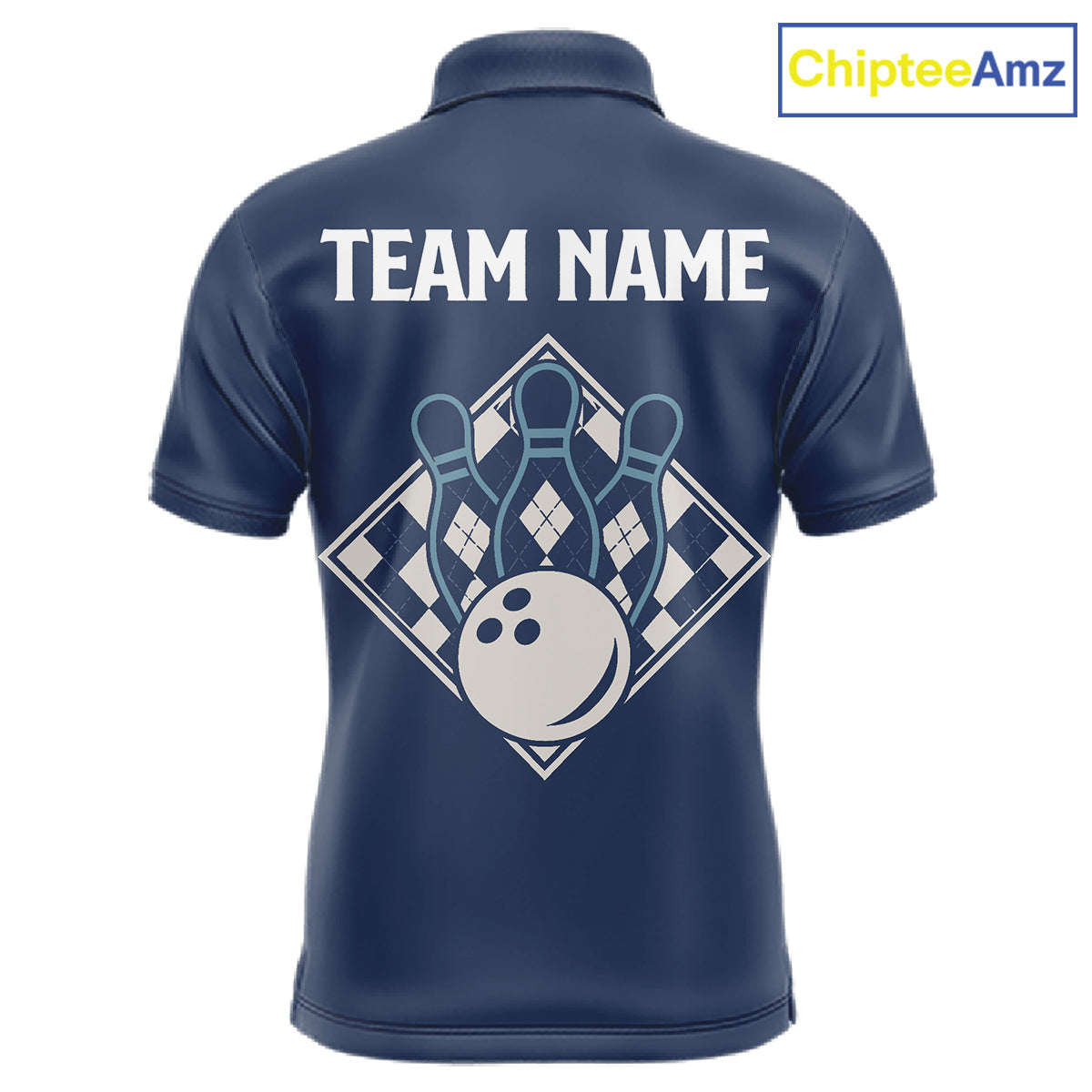 Blue Argyle Bowling Retro Bowling Shirts Custom Argyle Bowling Team Jerseys