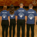 Blue Argyle Bowling Retro Bowling Shirts Custom Argyle Bowling Team Jerseys