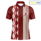 Red Argyle Bowling Retro Bowling Shirts Custom Argyle Bowling Team Jerseys