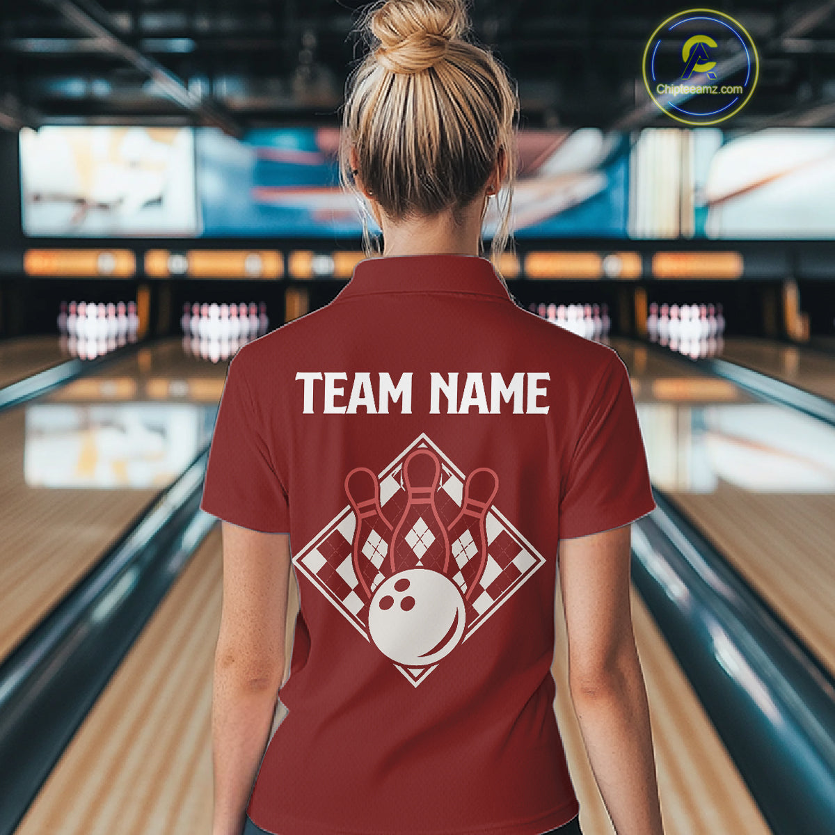Red Argyle Bowling Retro Bowling Shirts Custom Argyle Bowling Team Jerseys