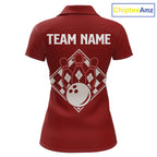 Red Argyle Bowling Retro Bowling Shirts Custom Argyle Bowling Team Jerseys
