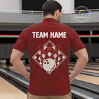 Red Argyle Bowling Retro Bowling Shirts Custom Argyle Bowling Team Jerseys