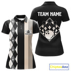 Black Argyle Bowling Retro Bowling Shirts Custom Argyle Bowling Team Jerseys