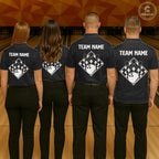 Black Argyle Bowling Retro Bowling Shirts Custom Argyle Bowling Team Jerseys