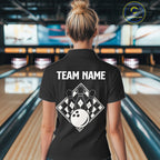 Black Argyle Bowling Retro Bowling Shirts Custom Argyle Bowling Team Jerseys