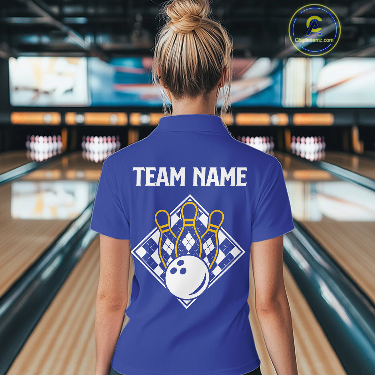 Blue Yellow Argyle Bowling Retro Bowling Shirts Custom Argyle Bowling Team Jerseys