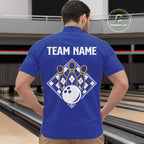 Blue Yellow Argyle Bowling Retro Bowling Shirts Custom Argyle Bowling Team Jerseys