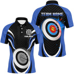 Blue Archery Jerseys Personalized Archery 3d Target Custom Polo Shirts, Best Archery Outfits