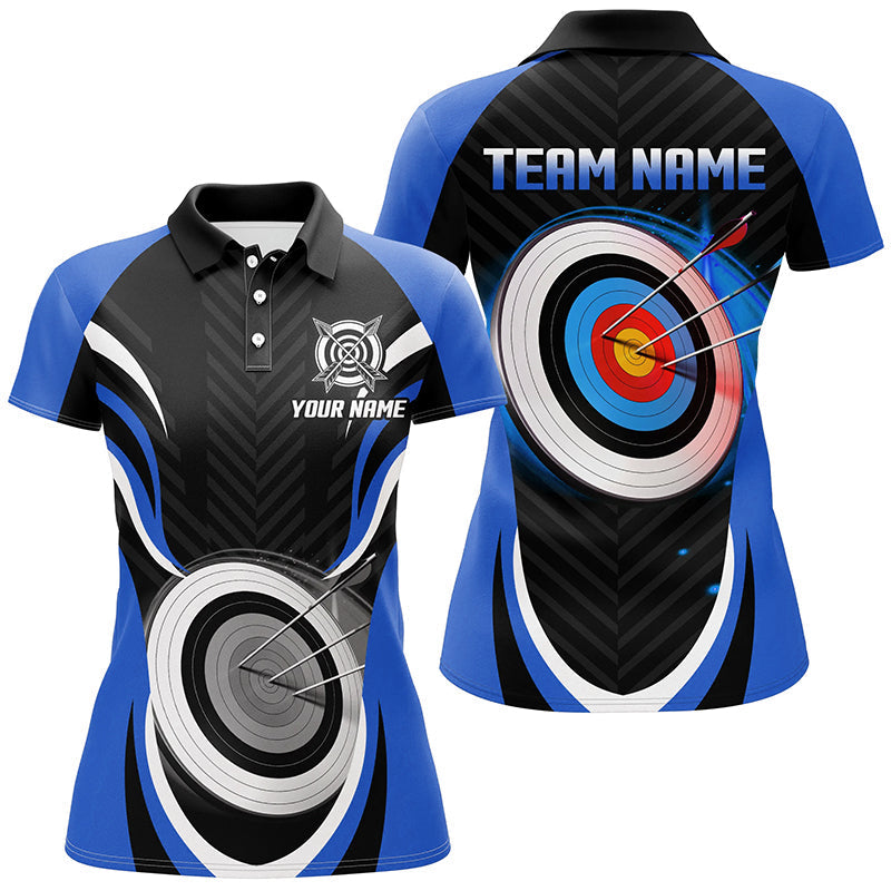 Blue Archery Jerseys Personalized Archery 3d Target Custom Polo Shirts, Best Archery Outfits