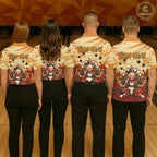 Funny Pins Cowboy Bowling Shirt Custom Bowling Team Outfit, Bowling Jersey Polo & 1/4 Zip
