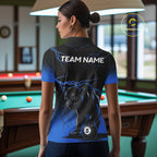 Black And Blue 8 Ball Pool Lightning Custom Panther Billiard Shirts, Billiard Team Jersey