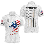 Personalized American Flag White Billiard Shirts Custom Patriotic Billiard Jerseys