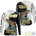 Personalized Rainbow Trout Fishing Shirt Custom Performance Fishing Jersey, Rainbow Trout Team Shirt
