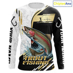 Personalized Rainbow Trout Fishing Shirt Custom Performance Fishing Jersey, Rainbow Trout Team Shirt