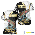 Personalized Rainbow Trout Fishing Shirt Custom Performance Fishing Jersey, Rainbow Trout Team Shirt