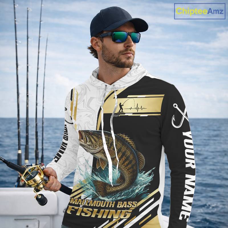 Personalized Smallmouth Bass Fishing Shirt Custom Performance Fishing Jersey, Smallmouth Bass Team Shirt