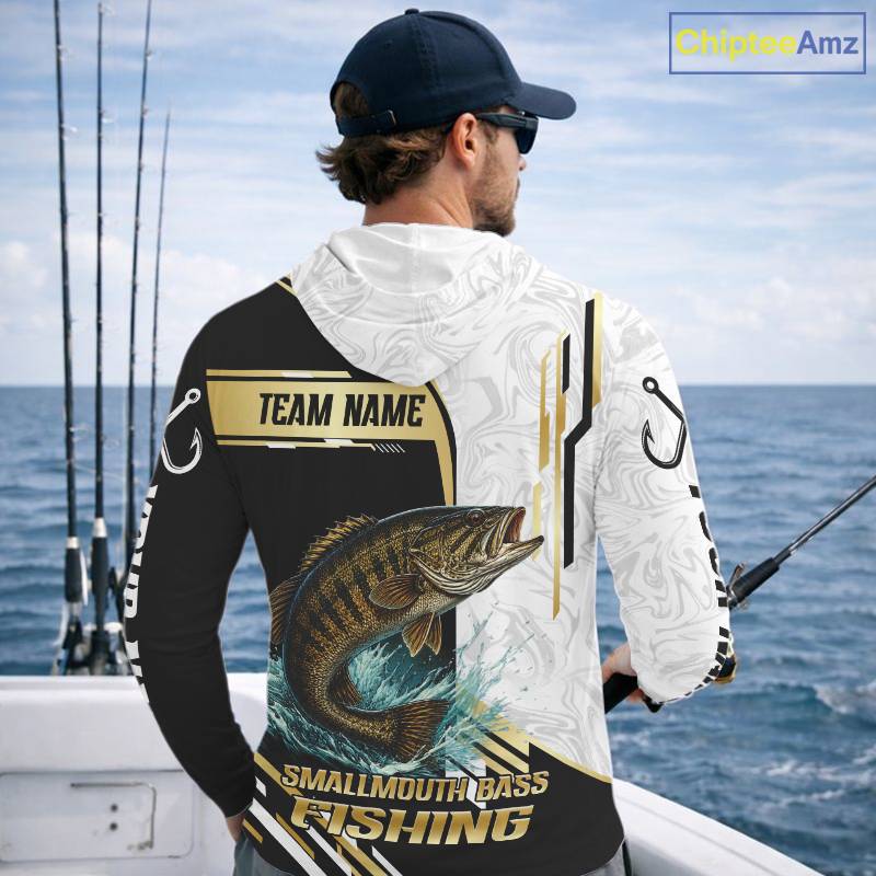 Personalized Smallmouth Bass Fishing Shirt Custom Performance Fishing Jersey, Smallmouth Bass Team Shirt