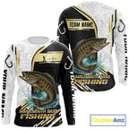 Personalized Smallmouth Bass Fishing Shirt Custom Performance Fishing Jersey, Smallmouth Bass Team Shirt