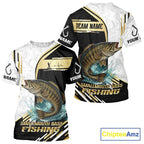 Personalized Smallmouth Bass Fishing Shirt Custom Performance Fishing Jersey, Smallmouth Bass Team Shirt