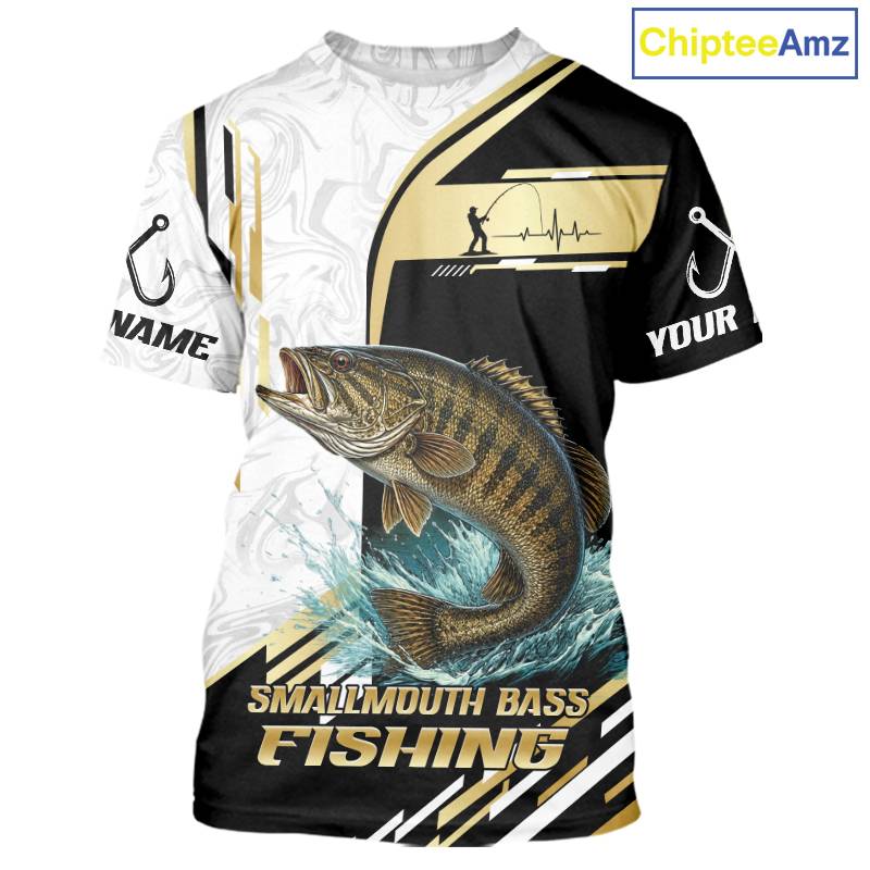 Personalized Smallmouth Bass Fishing Shirt Custom Performance Fishing Jersey, Smallmouth Bass Team Shirt