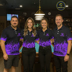 Black And Purple Funny Skeleton Billiard Shirts Custom 8 Ball Pool Billiard Team Jersey