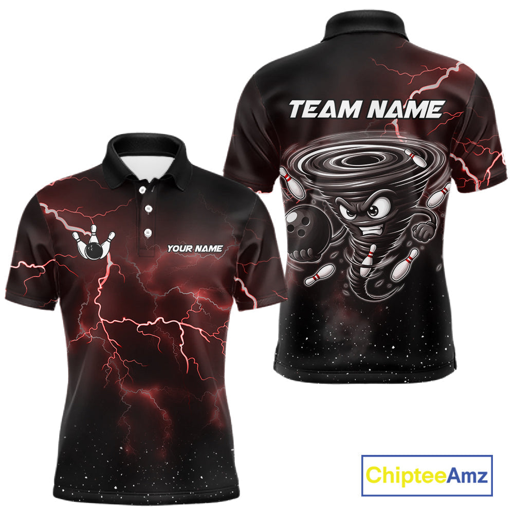 Personalized Thunder Lightning Tornado Funny Bowling Shirt Custom Bowling Team Jersey