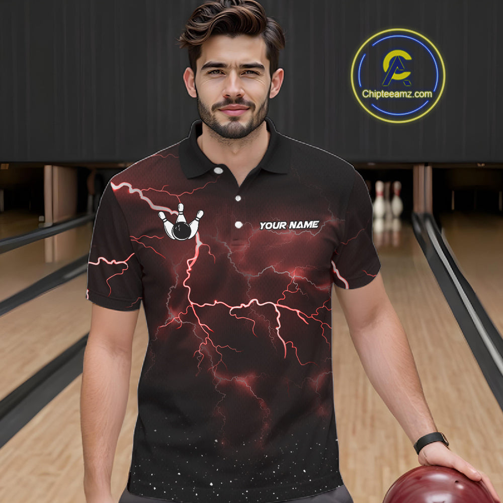 Personalized Thunder Lightning Tornado Funny Bowling Shirt Custom Bowling Team Jersey