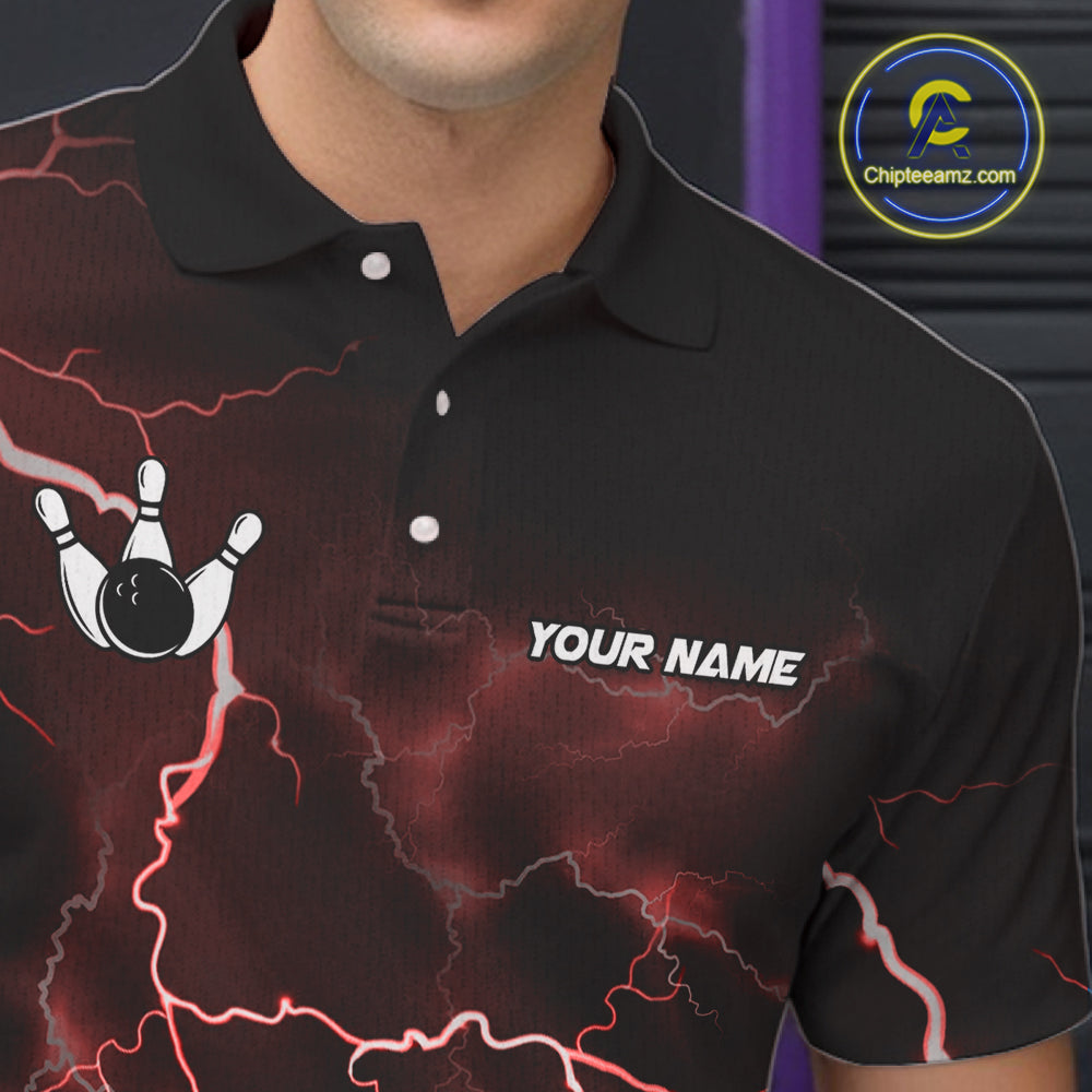 Personalized Thunder Lightning Tornado Funny Bowling Shirt Custom Bowling Team Jersey