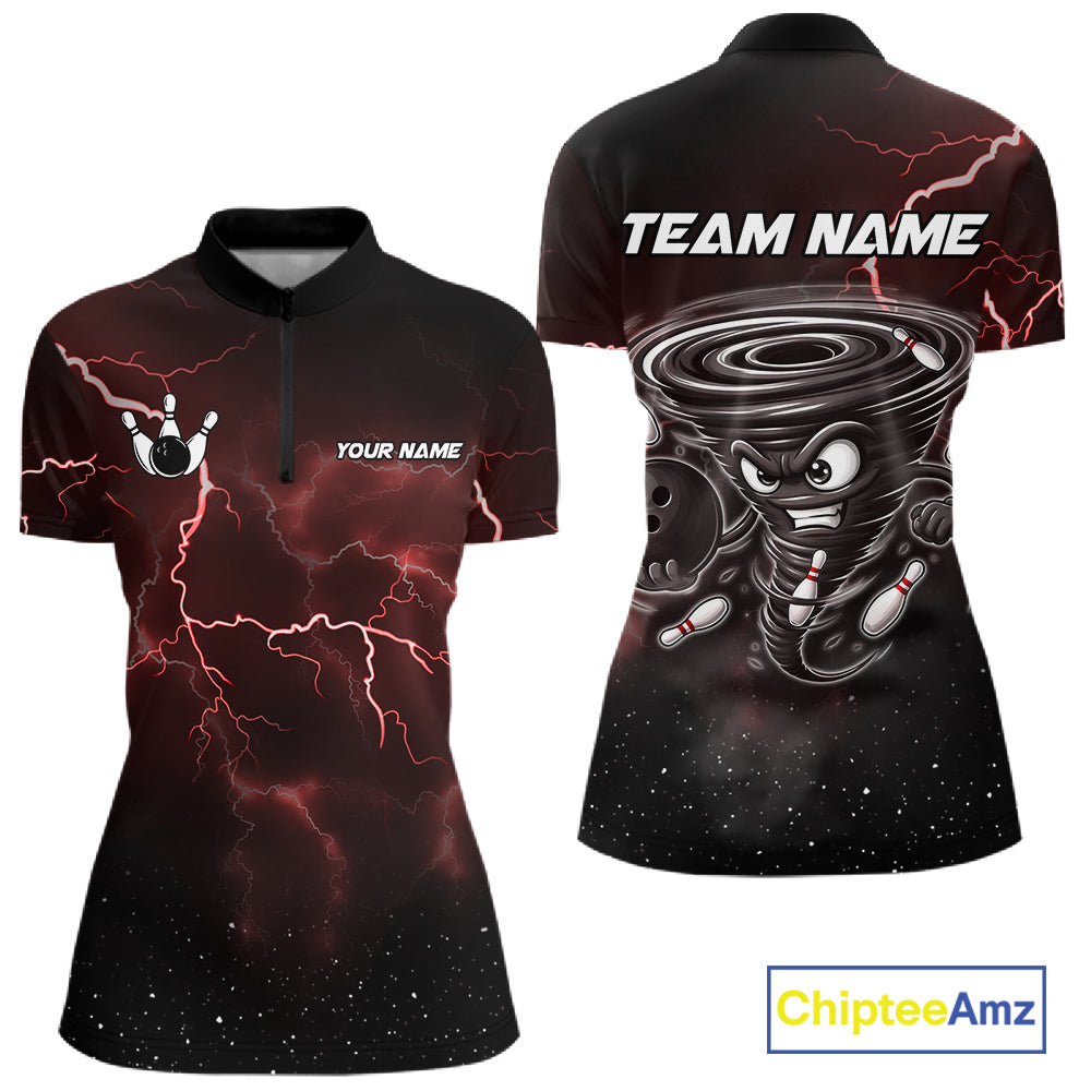 Personalized Thunder Lightning Tornado Funny Bowling Shirt Custom Bowling Team Jersey