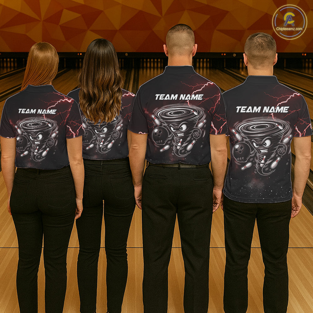 Personalized Thunder Lightning Tornado Funny Bowling Shirt Custom Bowling Team Jersey