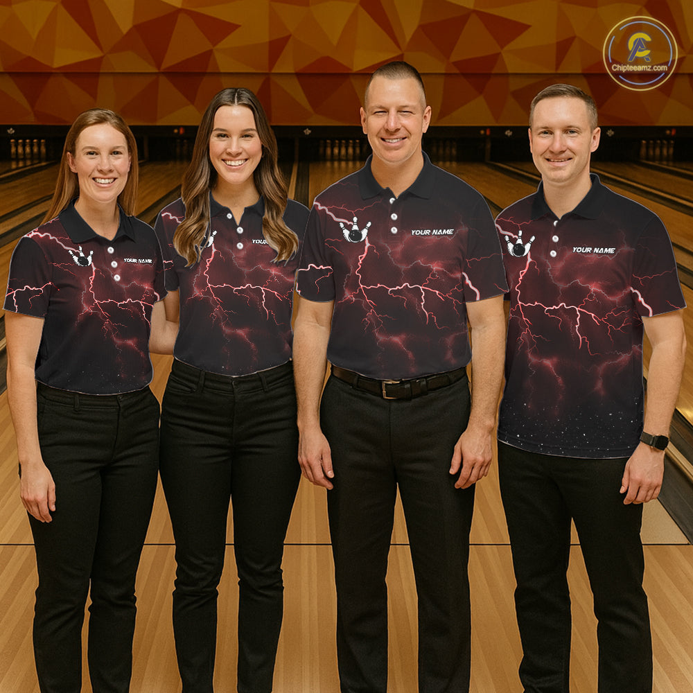 Personalized Thunder Lightning Tornado Funny Bowling Shirt Custom Bowling Team Jersey