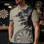 Eagle Retro American Flag Patriotic Darts Shirts Custom Darts League Team Jersey