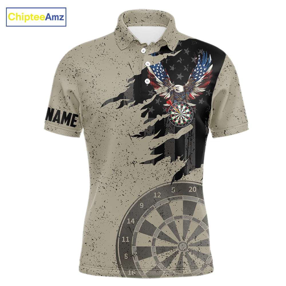 Eagle Retro American Flag Patriotic Darts Shirts Custom Darts League Team Jersey