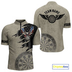 Eagle Retro American Flag Patriotic Darts Shirts Custom Darts League Team Jersey