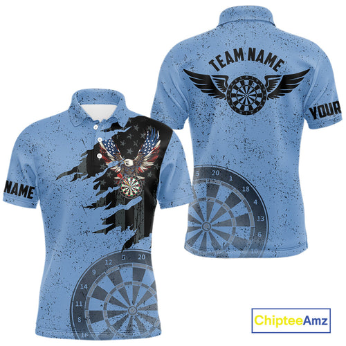 Eagle Retro American Flag Patriotic Darts Shirts Custom Darts League Team Jersey