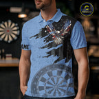 Eagle Retro American Flag Patriotic Darts Shirts Custom Darts League Team Jersey