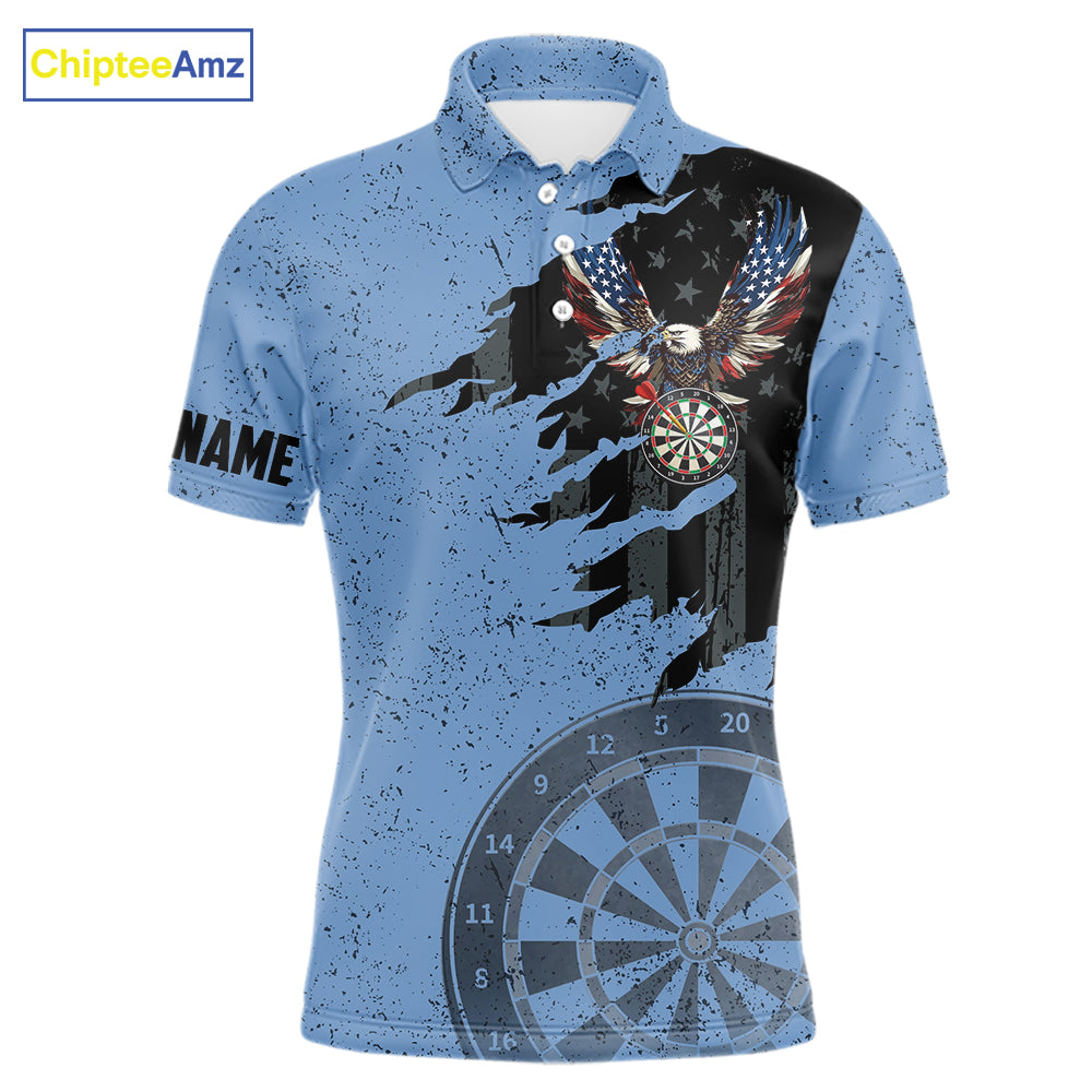 Eagle Retro American Flag Patriotic Darts Shirts Custom Darts League Team Jersey