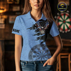 Eagle Retro American Flag Patriotic Darts Shirts Custom Darts League Team Jersey