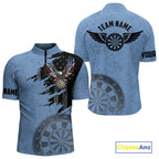 Eagle Retro American Flag Patriotic Darts Shirts Custom Darts League Team Jersey