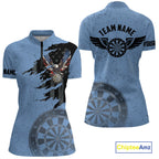 Eagle Retro American Flag Patriotic Darts Shirts Custom Darts League Team Jersey