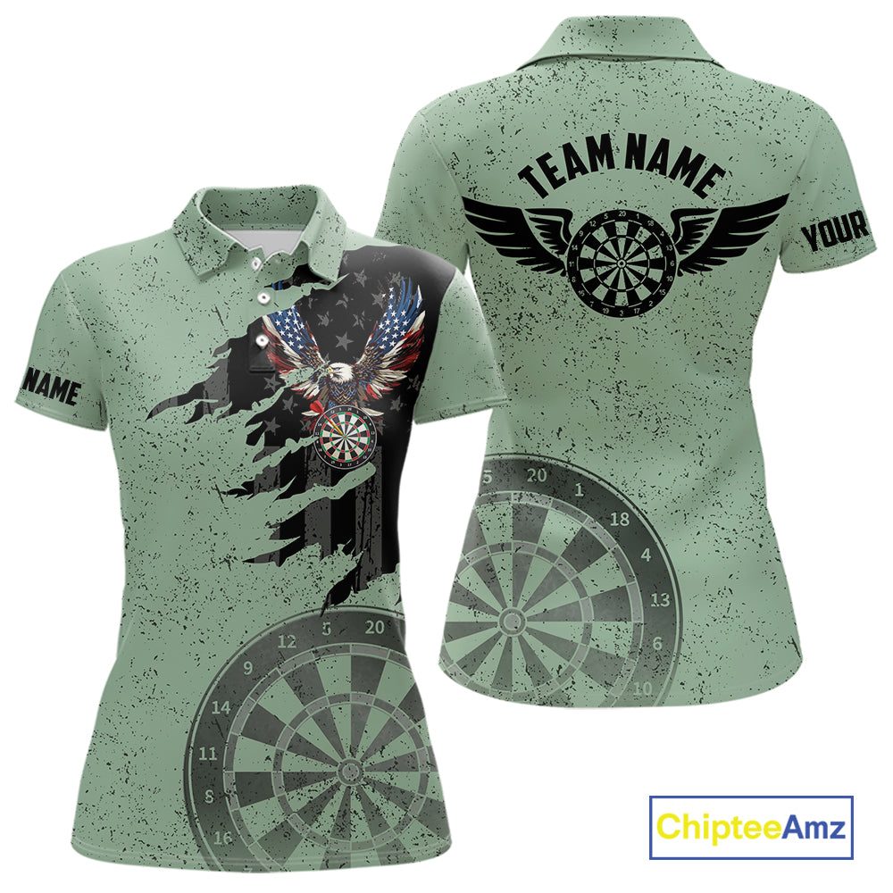 Eagle Retro American Flag Patriotic Darts Shirts Custom Darts League Team Jersey